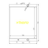 Heat Exchanger Cooler All Aluminum Radiator for Technical Vehicle Kubota 185-3