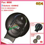 Auto Mini Remote Key 434MHz with 4 Buttons