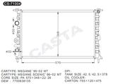 Hot Sale Auto Radiator For Renault Megane'95-02mt