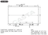 Hot Sales Auto Radiator For Mitsubishi Lancer'01-Apm AT