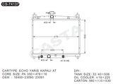 Cheap car radiator for Echo Yaris Kapali At