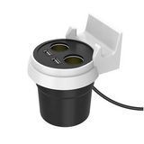 Cup Shape 2 Cigarette Socket 3.1A Dual USB Car Charger