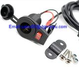 12 V Motorcycle Cigarette Lighter Socket with Switch for Handlebars