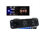 12V Car Cigarette Lighter Socket Voltmeter USB Charger