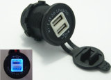 Dual 12V USB Adapter Power Charger Socket for Car Motorcycle