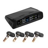 Universal Wireless LCD Solar Power Tire Pressure Monitoring System Internal TPMS