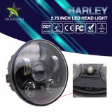 Waterproof Auto LED Light 50W 5.75inch Harley Davidson Motorcycle Hi/Low Beam Round LED Headlight