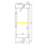 Heat Exchanger All Aluminum Car Radiator for Technical Vehicle Sany 60c-9