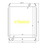 Engine Parts Cooler Aluminum Radiator for Technical Vehicle Hyundai 210-5