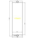 Cooler Aluminum Car Radiator for Technical Vehicle Liebherr 1493