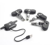 Smart Car TPMS Tire Pressure Monitoring System Display Auto Security Alarm Systems Silver Sensors