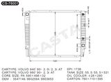 Specialized manufacturing aluminum radiator for Volvo 940'90-2.0I/2.3I at