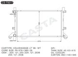 Best Car Radiator for Volkswangen Lt'96-Mt OEM: 2D0.121.253e