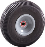410/350-4 Black Sawtooth PU Foam Wheelbarrow Tire