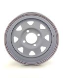 12X4 (4-100) White Spoke Trailer Wheel Rim