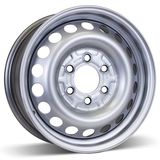 16X6.5 (6-130) Silver Steel Wheel