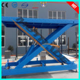 Blue Color Shear Structure Vehicle Hydraulic Lifts