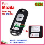 Vdo Mazda Smart Car Key with 4 Buttons 315MHz FCC ID-Kr55wk49383
