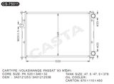 Cheap High Performance Car Radiator for Volkswangen Passat'93 Mt