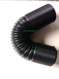 Plastic Flexible Pipe 3'' ID 90cm Extended Length Black Universal