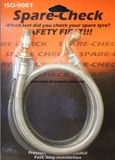 Flexible Schrader Tyre Valve Extension for Spare Tyre Checking with a Tyre Pressure Indicator