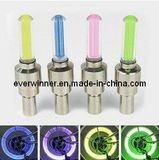 Bike Bicycle Wheel Valve Cap LED Safety Fluorescent Light