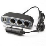 3-Socket Cigarette Lighter Power Adapter