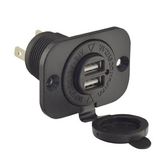 Dual USB Charger Socket Power Outlet 2.4A & 1.0A