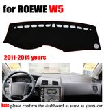 Car Dashboard Covers Mat for Roewe W5 2011-2014 Years Left Hand Drive Dashmat Pad Dash Cover Auto Dashboard Accessories