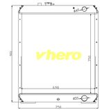 Auto Spare Parts Heat Exchanger Aluminum Radiator for Technical Vehicle Liugong 915c