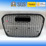 Black Front Grille Guard (Chromed Logo) for Audi RS6 2013