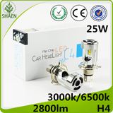 LED Car Light 25W H4 LED Auto Headlight with Fan