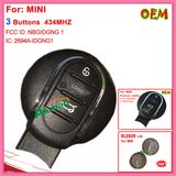 Auto Mini Remote Key 434MHz with 3 Buttons