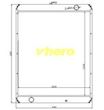 Auto Parts Cooler Auto Aluminum Radiator for Technical Vehicle Kato 1430