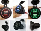 1A / 2.1A Dual USB Car Cigarette Lighter Charger - Black (12V)