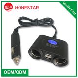 Double USB Port 2 Way Car Cigarette Lighter Socket 12V 24V Splitter Charger Adapter Wf-0023