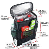 Car Back Organizer Seat Travel Bag, Heat Preservation Multi Pocket Travel Storage Bag