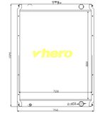 Cooler Aluminum Auto Radiator for Technical Vehicle Case 210di