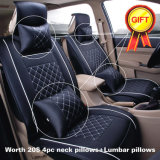Cheap Car Seat Cover Size L PU Leather 5-Seats Front & Rear Cushion W/Pillows