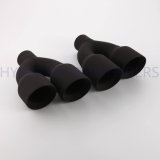 2.5 Inch Black Painted Stainless Steel Exhaust Tip Hsa1164