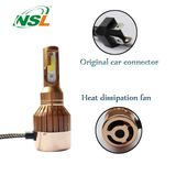 C6 COB Auto LED Headlight Cars Motorcycle Golden Headlight