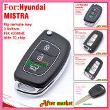 Flip Remote Key for Hyundai Santafe with 3 Buttons 70 Chip Fsk433MHz