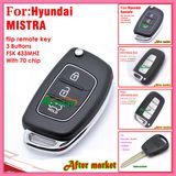 Flip Remote Key for Hyundai Mistra with 70 Chip 3 Buttons Fsk433MHz