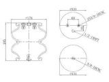 Double Convoluted Air Spring 2s120-17 for Truck