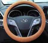 Fashinal Design Anti-Slip Flax Material Car Steering Wheel Cover