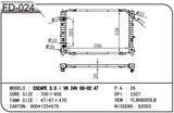 Ford Escape 3.0 OEM: Yl8h8005lb Aluminium Radiator