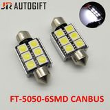 Car-Styling 12V Festoon 5050 6 SMD Canbus C5w License Plate Lights