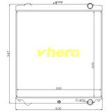 Auto Spare Parts Radiator for Technical Vehicle Hitachi200-6
