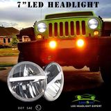 7'' Replacement Headlights for Jeep Wrangler Jk Fj Harley