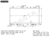 Aftermarket auto radiator for Impreza Wrx'03 H4 at